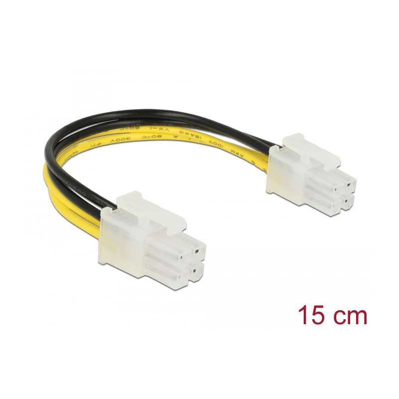 Delock Stromkabel P4 Stecker - P4 Stecker 15 cm