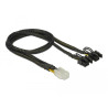 Delock PCI Express Stromkabel 6 Pin Buchse - 2 x 8 Pin Stecker 30 cm