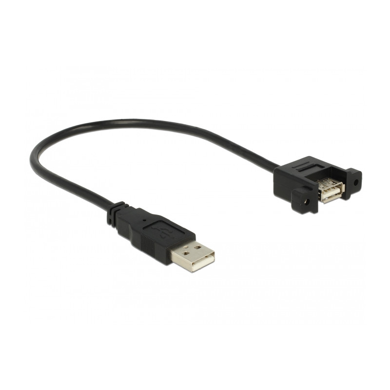 Delock Kabel USB 2.0 Typ-A Stecker - USB 2.0 Typ-A Buchse zum Einbau 0,25 m