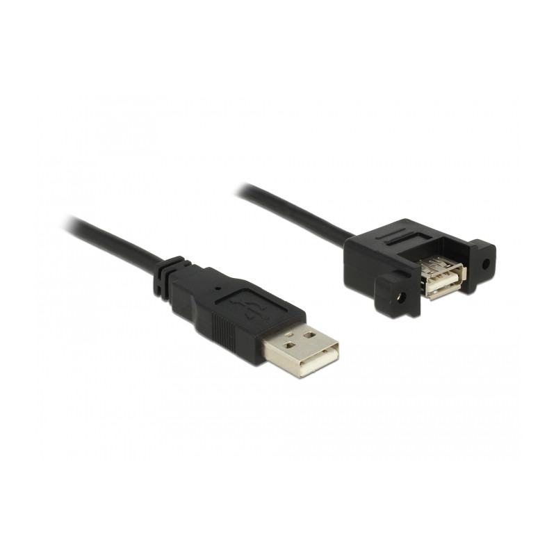 Delock Kabel USB 2.0 Typ-A Stecker - USB 2.0 Typ-A Buchse zum Einbau 0,25 m