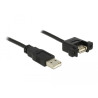 Delock Kabel USB 2.0 Typ-A Stecker - USB 2.0 Typ-A Buchse zum Einbau 0,25 m