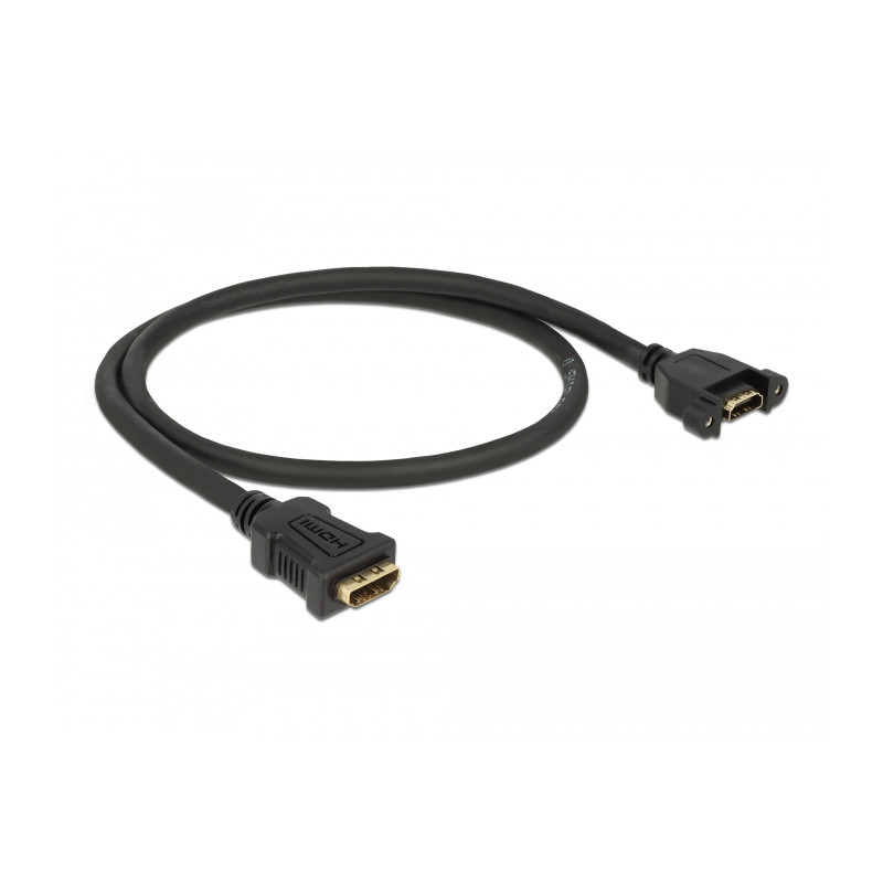 Delock Kabel HDMI-A Buchse - HDMI-A Buchse zum Einbau 4K 30 Hz 0,5 m