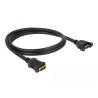Delock Kabel HDMI-A Buchse - HDMI-A Buchse zum Einbau 4K 30 Hz 1 m