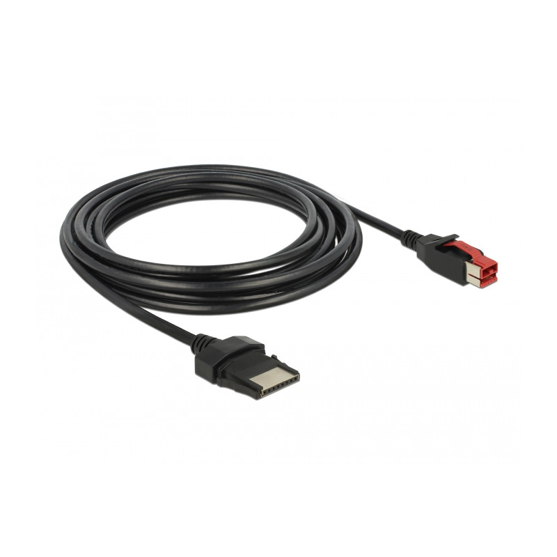 Delock PoweredUSB Kabel Stecker 24 V - 8 Pin Stecker 4 m für POS Drucker und Terminals