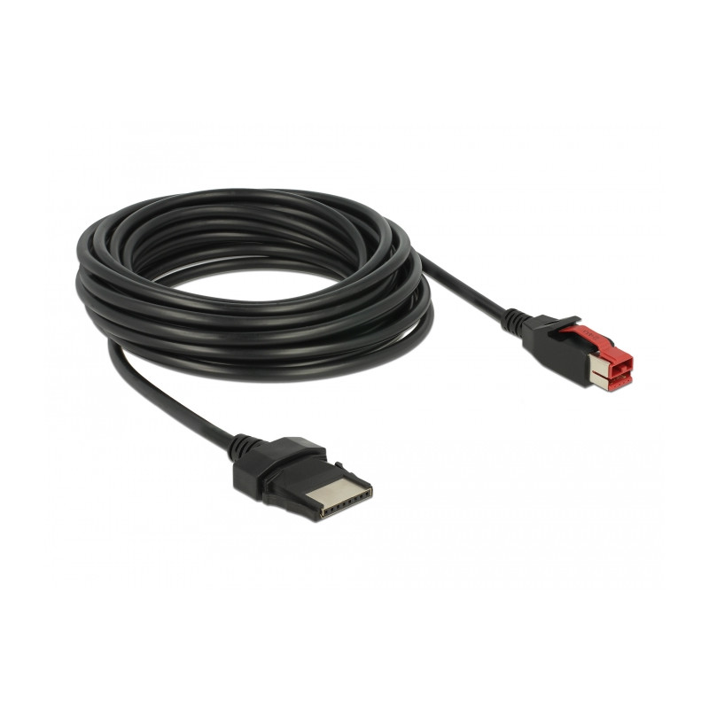 Delock PoweredUSB Kabel Stecker 24 V - 8 Pin Stecker 5 m für POS Drucker und Terminals