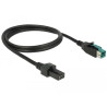 Delock PoweredUSB Kabel Stecker 12 V - 2 x 4 Pin Stecker 1 m für POS Drucker und Terminals