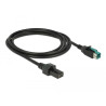 Delock PoweredUSB Kabel Stecker 12 V - 2 x 4 Pin Stecker 2 m für POS Drucker und Terminals