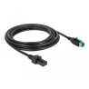 Delock PoweredUSB Kabel Stecker 12 V - 2 x 4 Pin Stecker 4 m für POS Drucker und Terminals