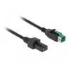 Delock PoweredUSB Kabel Stecker 12 V - 2 x 4 Pin Stecker 5 m für POS Drucker und Terminals