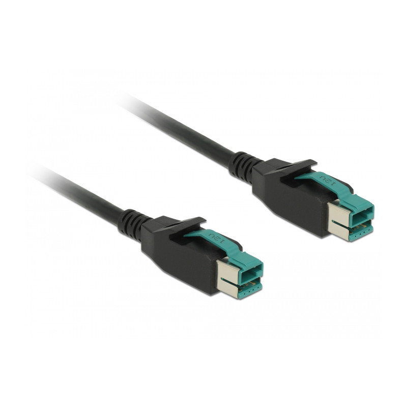 Delock PoweredUSB Kabel Stecker 12 V - PoweredUSB Stecker 12 V 1 m für POS Drucker und Terminals