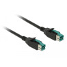 Delock PoweredUSB Kabel Stecker 12 V - PoweredUSB Stecker 12 V 2 m für POS Drucker und Terminals