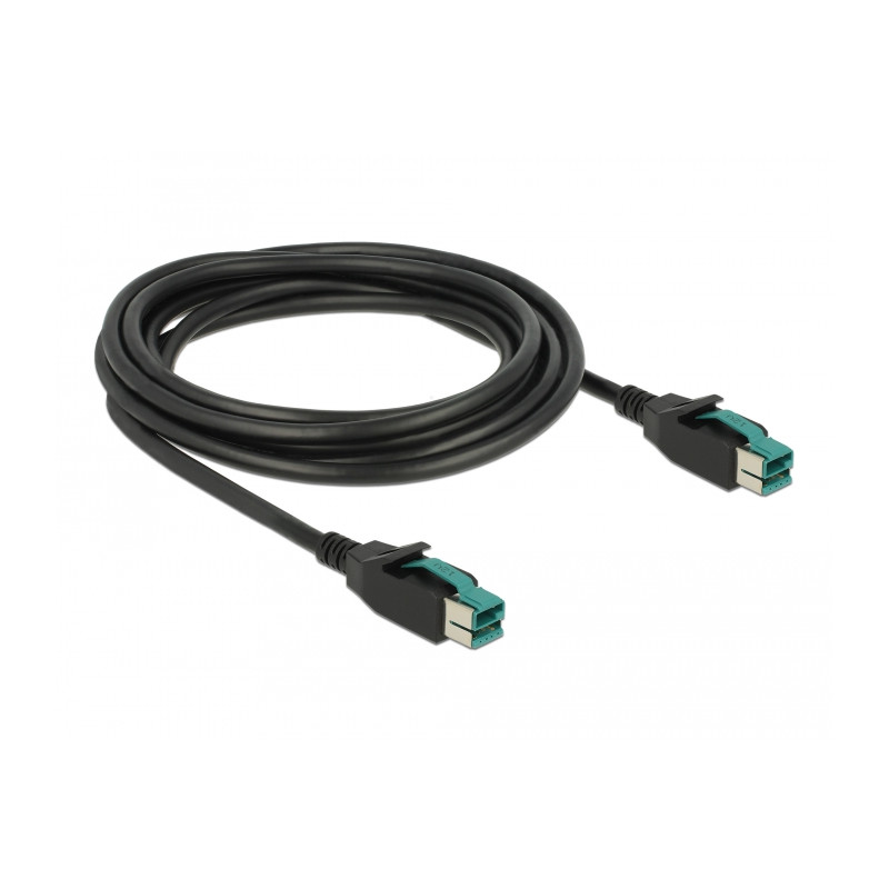 Delock PoweredUSB Kabel Stecker 12 V - PoweredUSB Stecker 12 V 3 m für POS Drucker und Terminals