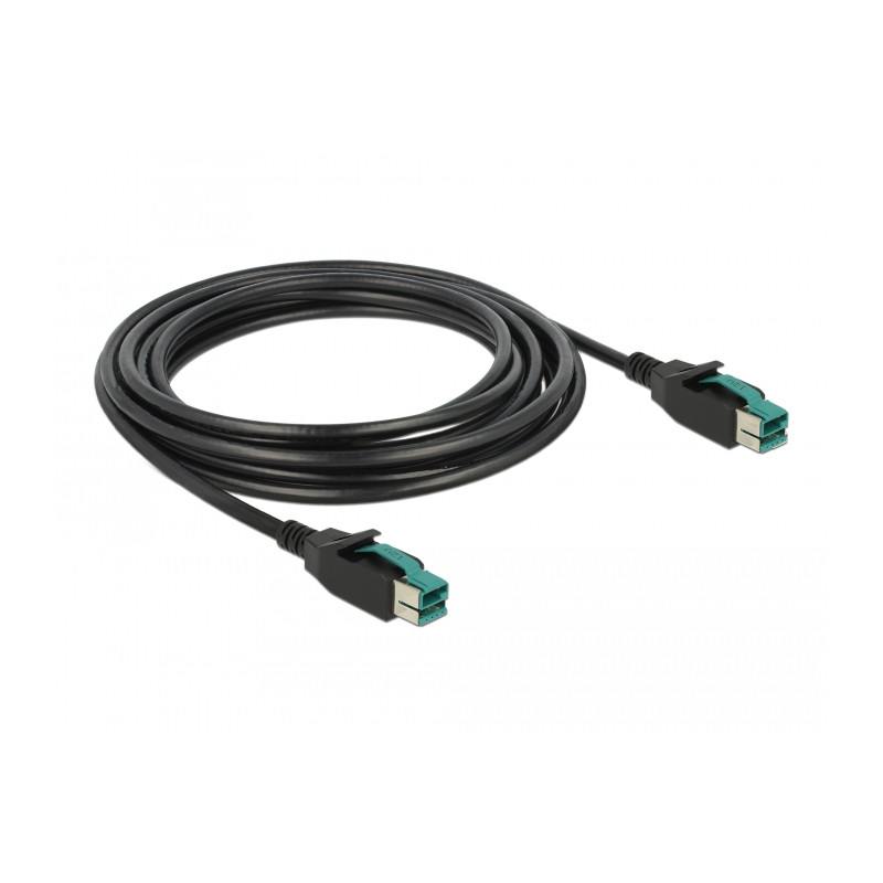 Delock PoweredUSB Kabel Stecker 12 V - PoweredUSB Stecker 12 V 4 m für POS Drucker und Terminals