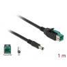 Delock PoweredUSB Kabel Stecker 12 V - DC 5,5 x 2,1 mm Stecker 1 m für POS Drucker und Terminals