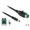 Delock PoweredUSB Kabel Stecker 12 V - DC 5,5 x 2,1 mm Stecker 4 m für POS Drucker und Terminals
