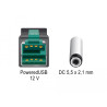 Delock PoweredUSB Kabel Stecker 12 V - DC 5,5 x 2,1 mm Stecker 5 m für POS Drucker und Terminals