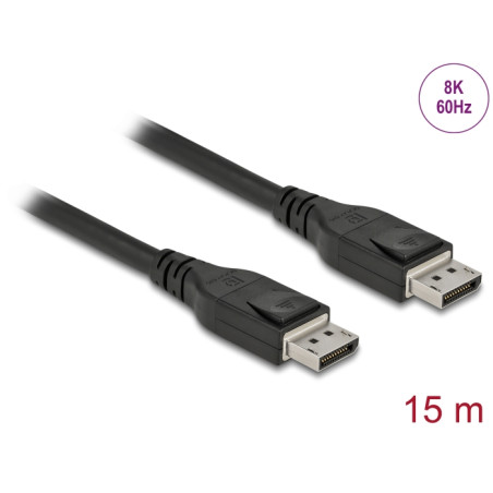 Delock Aktives DisplayPort Kabel 8K 60 Hz 15 m