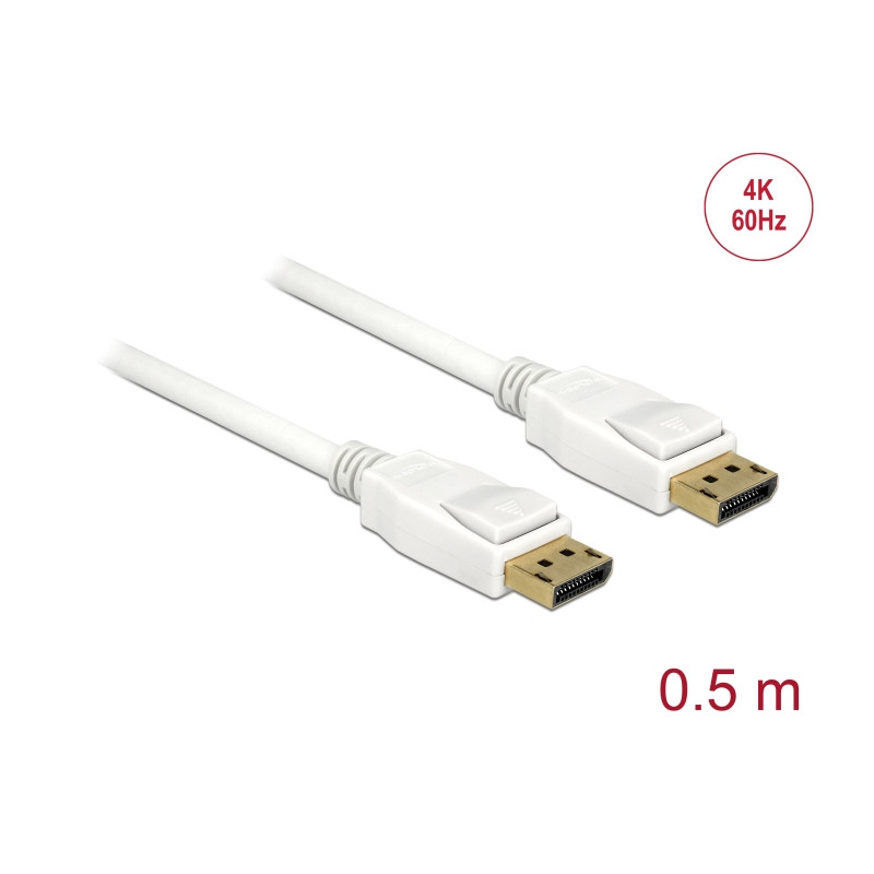 Delock Kabel DisplayPort 1.2 Stecker - DisplayPort Stecker 4K 60 Hz 0,5 m