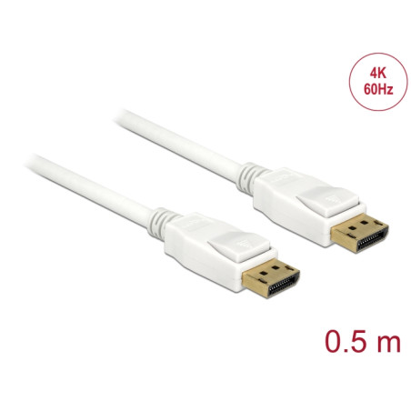 Delock Kabel DisplayPort 1.2 Stecker - DisplayPort Stecker 4K 60 Hz 0,5 m