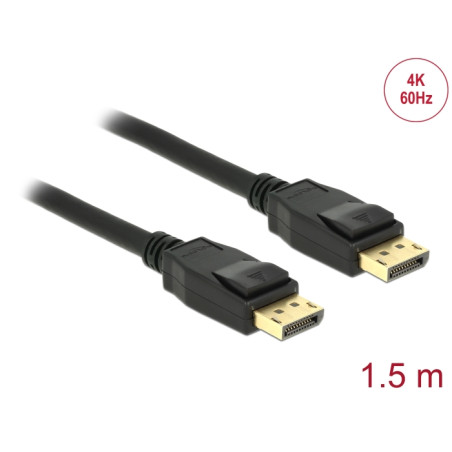 Delock Kabel DisplayPort 1.2 Stecker - DisplayPort Stecker 4K 60 Hz 1,5 m