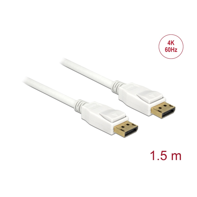 Delock Kabel DisplayPort 1.2 Stecker - DisplayPort Stecker 4K 60 Hz 1,5 m