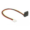 Delock Kabel Power Floppy 4 Pin Buchse - SATA 15 Pin Buchse Metall 30 cm