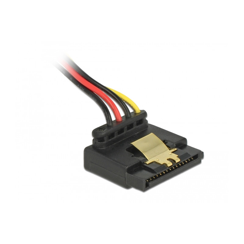 Delock Stromkabel SATA 15 Pin Buchse - 4 Pin Floppy Stecker Metall 30 cm