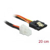 Delock Kabel P4 4 Pin Stecker - SATA 15 Pin Buchse 20 cm
