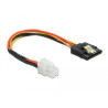 Delock Kabel P4 4 Pin Stecker - SATA 15 Pin Buchse 20 cm