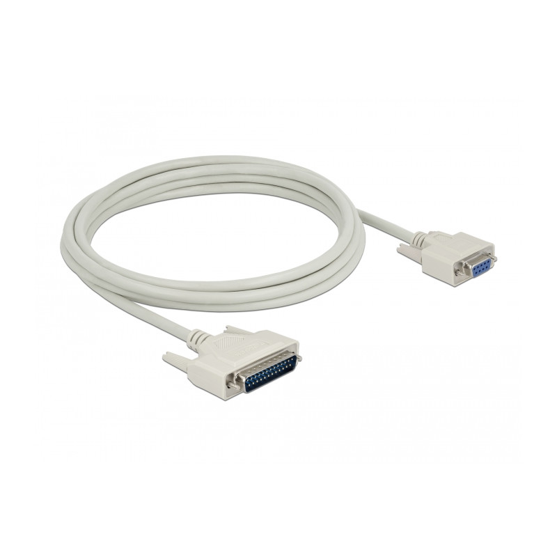 Delock Serielles Kabel D-Sub 25 Stecker zu D-Sub 9 Buchse 3 m