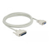 Delock Serielles Kabel D-Sub 25 Stecker zu D-Sub 9 Buchse 3 m