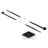 Delock Befestigungssockel 25 x 25 mm mit Kabelbinder L 300 x B 4,8 mm schwarz