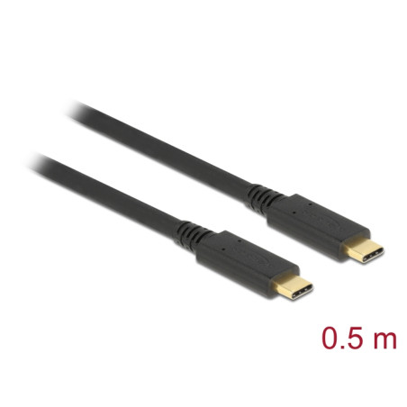 Delock USB 10 Gbps Kabel USB Type-C™ zu USB Type-C™ 0,5 m PD 5 A E-Marker