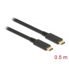 Delock USB 10 Gbps Kabel USB Type-C™ zu USB Type-C™ 0,5 m PD 5 A E-Marker