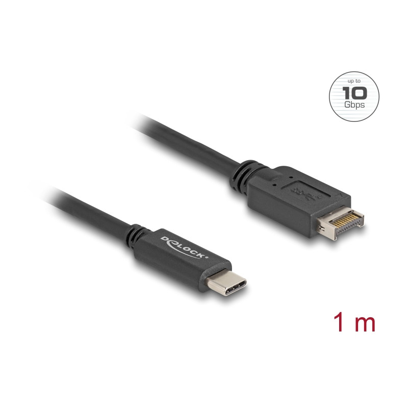 Delock USB 10 Gbps Kabel USB Typ-E Key A 20 Pin Stecker zu USB Type-C™ Stecker 1 m