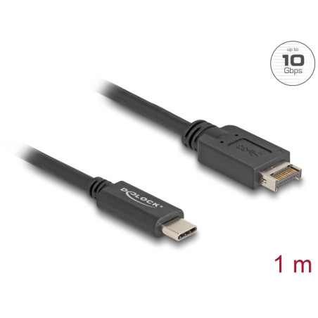 Delock USB 10 Gbps Kabel USB Typ-E Key A 20 Pin Stecker zu USB Type-C™ Stecker 1 m
