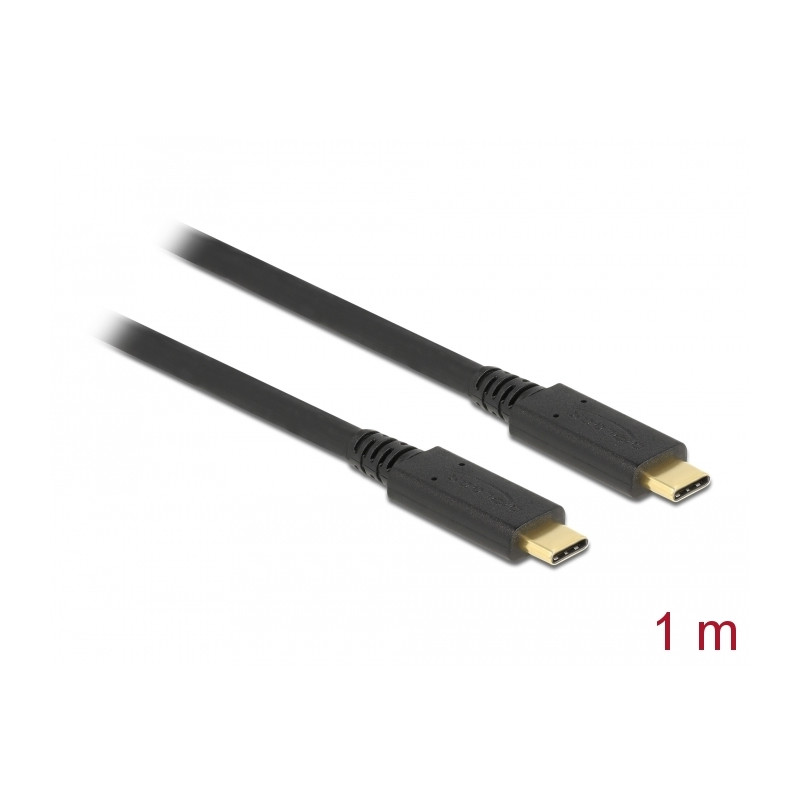 Delock USB 10 Gbps Kabel USB Type-C™ zu USB Type-C™ 1 m PD 5 A E-Marker