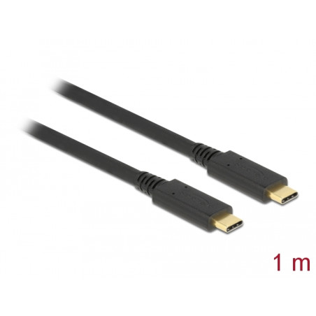 Delock USB 10 Gbps Kabel USB Type-C™ zu USB Type-C™ 1 m PD 5 A E-Marker