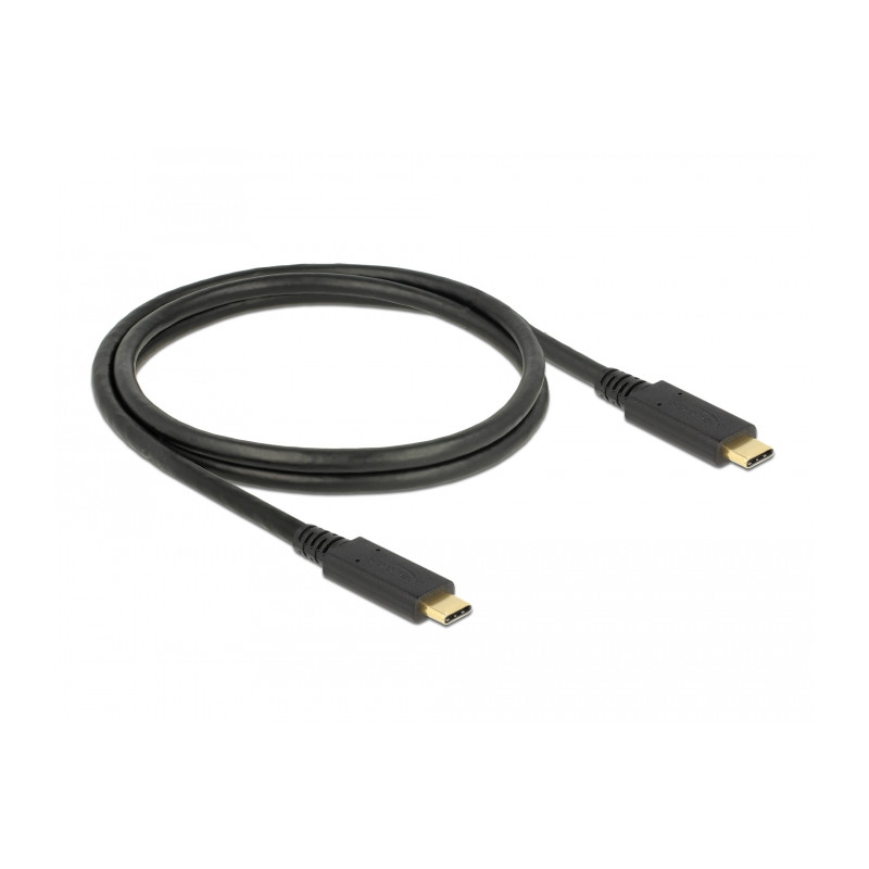 Delock USB 10 Gbps Kabel USB Type-C™ zu USB Type-C™ 1 m PD 5 A E-Marker