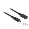 Delock USB 10 Gbps Verlängerungskabel USB Type-C™ Stecker zu Buchse 0,5 m 4K PD 60 W