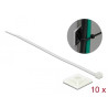 Delock Befestigungssockel 25 x 25 mm mit Kabelbinder L 300 x B 4,8 mm weiß
