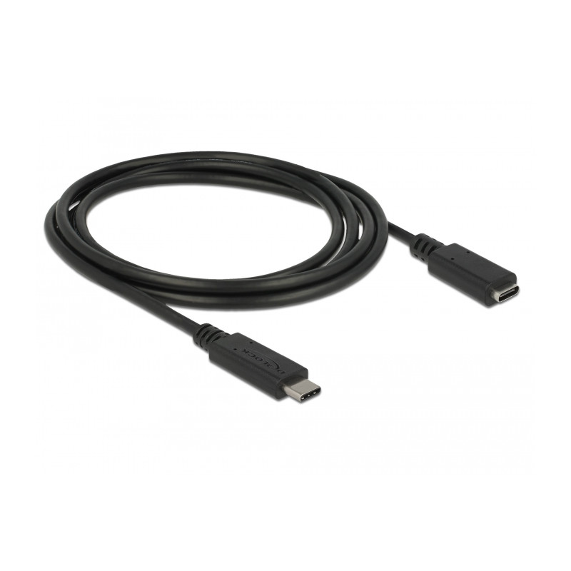 Delock USB 10 Gbps Verlängerungskabel USB Type-C™ Stecker zu Buchse 1,5 m 4K PD 60 W