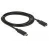 Delock USB 10 Gbps Verlängerungskabel USB Type-C™ Stecker zu Buchse 1,5 m 4K PD 60 W
