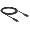 Delock USB 10 Gbps Verlängerungskabel USB Type-C™ Stecker zu Buchse 2 m 4K PD 60 W