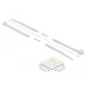 Delock Befestigungssockel 25 x 25 mm mit Kabelbinder L 300 x B 4,8 mm weiß
