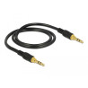 Delock Klinkenkabel 3,5 mm 3 Pin Stecker - Stecker 0,5 m schwarz