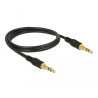 Delock Klinkenkabel 3,5 mm 3 Pin Stecker - Stecker 1 m schwarz