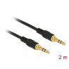 Delock Klinkenkabel 3,5 mm 3 Pin Stecker - Stecker 2 m schwarz