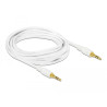 Delock Klinkenkabel 3,5 mm 3 Pin Stecker - Stecker 3 m weiß