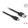 Delock Kabel EASY-USB 2.0 Typ-A Stecker - USB 2.0 Typ Mini-B Stecker 2 m schwarz